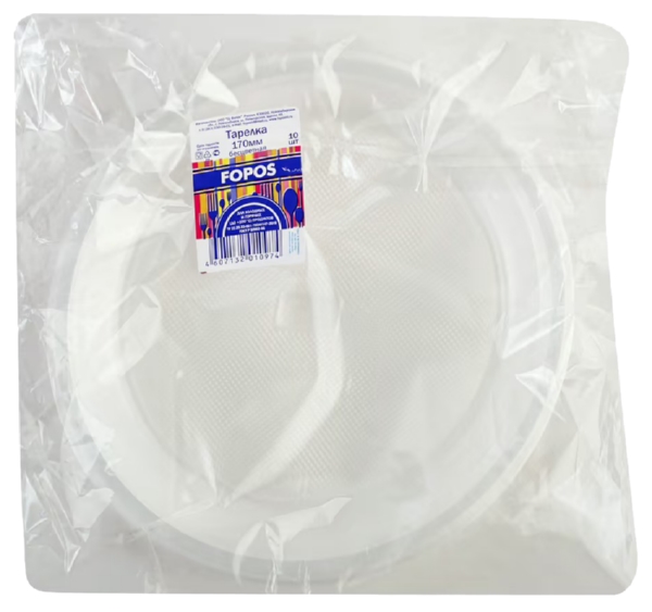 Тарелки ФОПОС бесцветные 165мм 10шт
