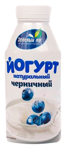 Йогурт ЗЕЛЕНЫЙ ЛУГ натуральный черничный бзмж 2.5% 340г
