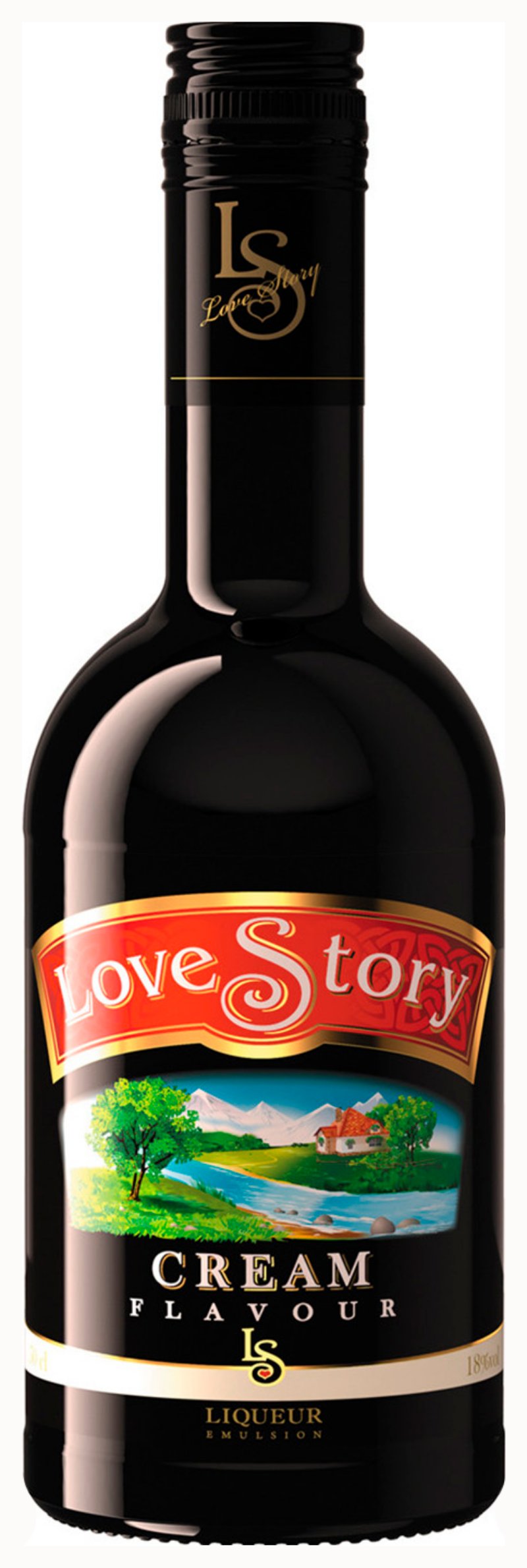 Ликер ИСТОРИЯ ЛЮБВИ Сливочный 18-19% ст/б 0.5л