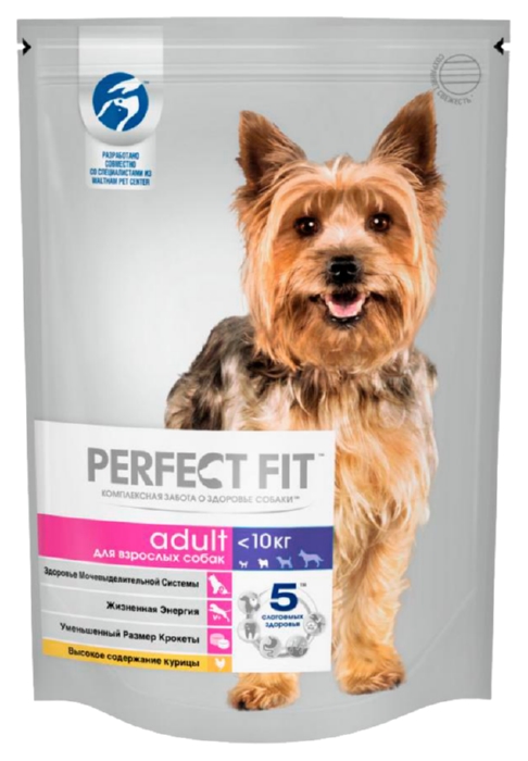 Корм для собак ПЕРФЕКТ ФИТ с курицей для мелких и миниатюрных пород 500г