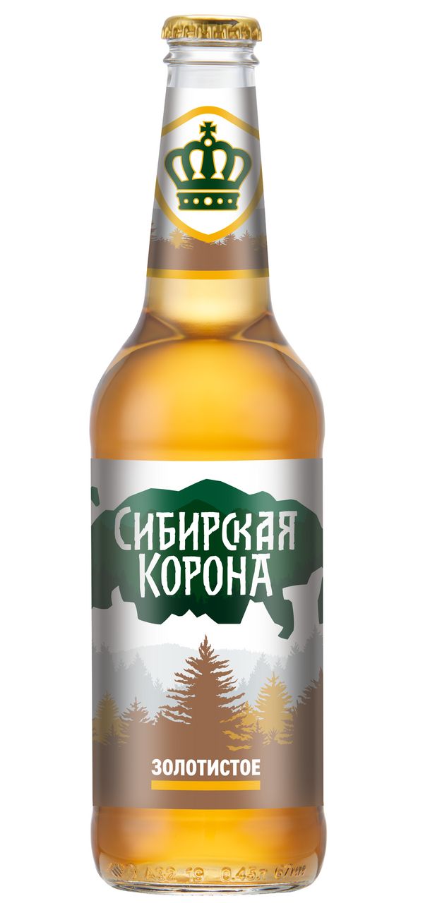 Пиво СИБИРСКАЯ КОРОНА Золотистое светлое 4% ст/б 0.45л