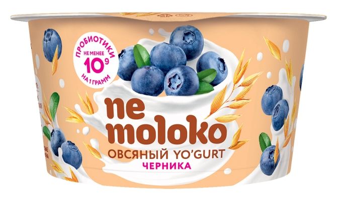 Йогурт овсяный НЕМОЛОКО черника 5% 130г
