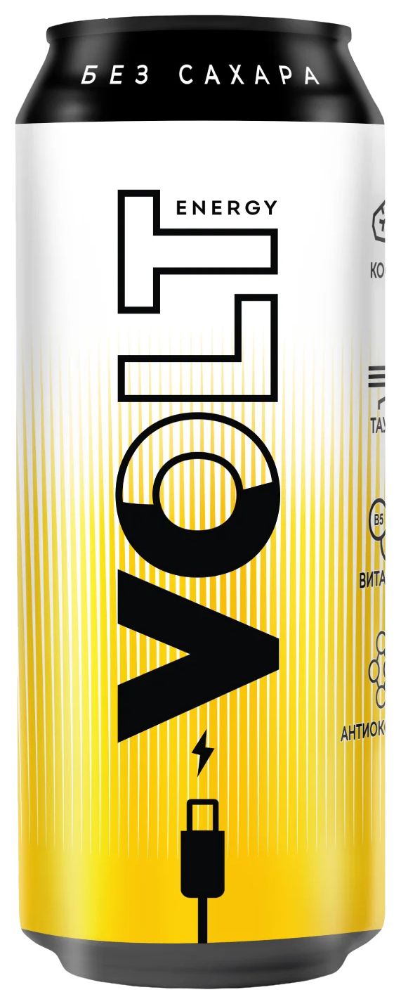 Энергетический напиток ЭНЕРГИЯ ВОЛЬТА без сахара ж/б 0.45л