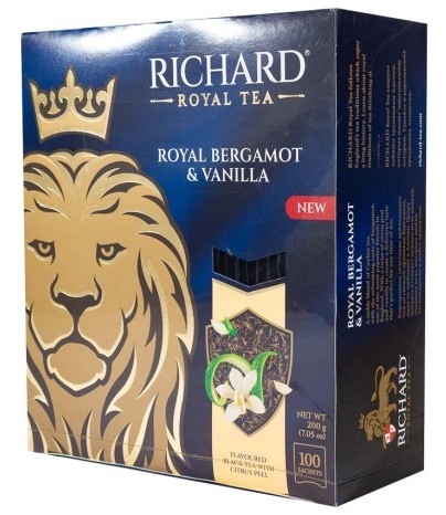 Чай РИЧАРД Роял Бергамот ваниль черный 100пак