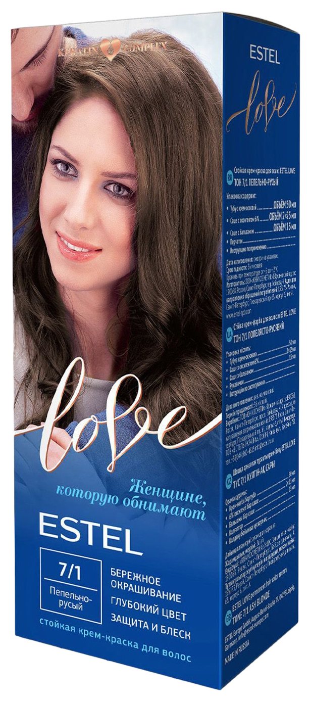 Краска-крем для волос ЭСТЕЛЬ Лав Пепельно-русый №7/1