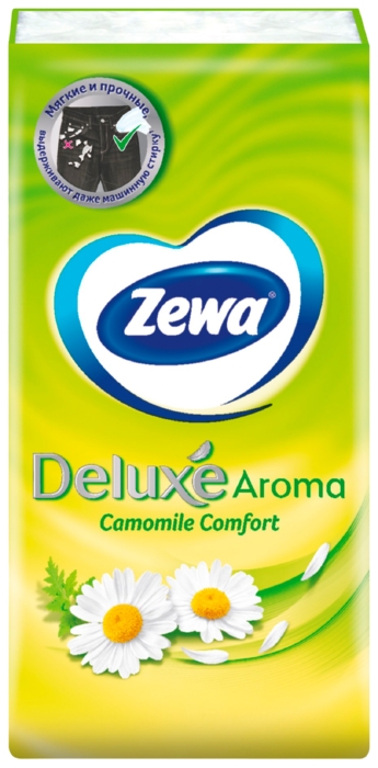 Платочки бумажные ЗЕВА Делюкс ромашка м/у 10шт