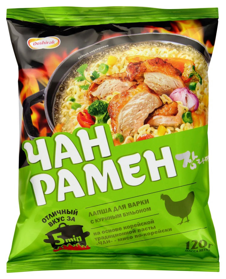 Лапша б/п ДОШИРАК Чан Рамен с курицей м/у 120г