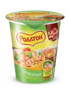 Лапша б/п РОЛЛТОН Цезарь с курицей стакан 70г