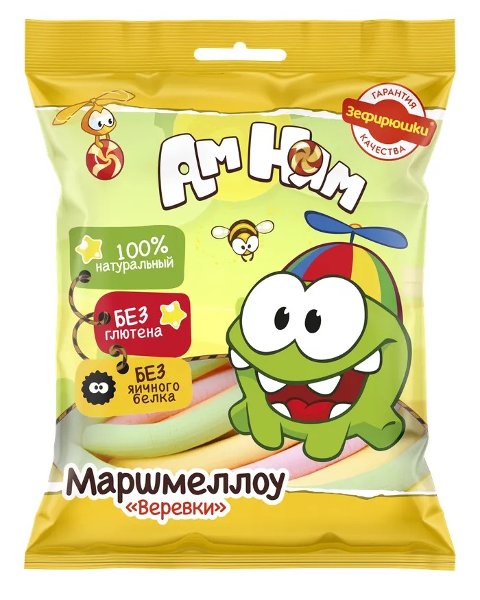 Зефирюшки СЛАДКАЯ СКАЗКА Ам Ням Веревки маршмеллоу 80г