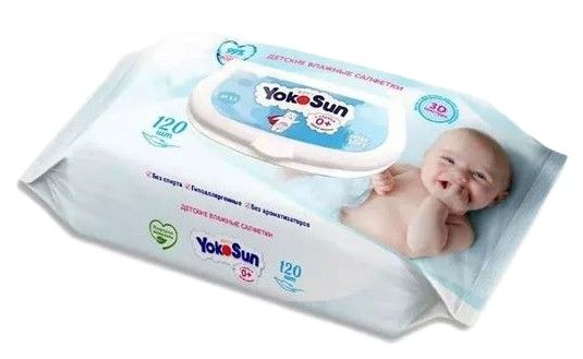 Влажные детские салфетки ЙОКОСАН 120шт