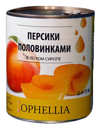 Персики ОФЕЛЛИЯ ж/б 850мл