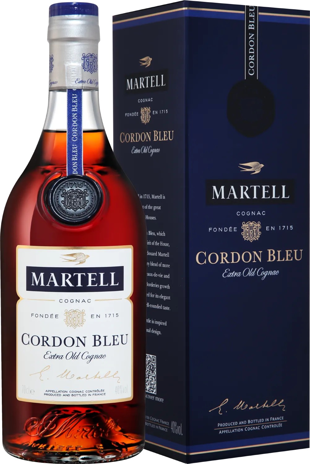 Коньяк МАРТЕЛЬ Кордон Блю 40% ПК ст/б 0.7л