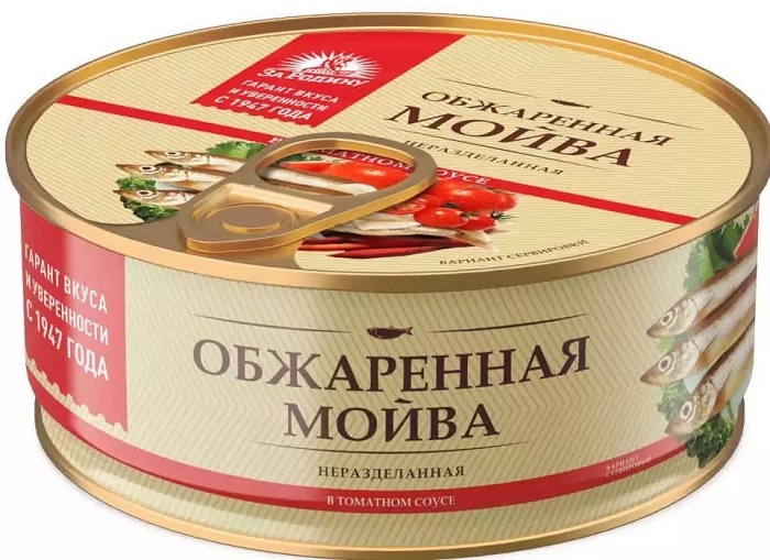 Мойва ЗА РОДИНУ обжаренная в т/с ж/б ключ 240г