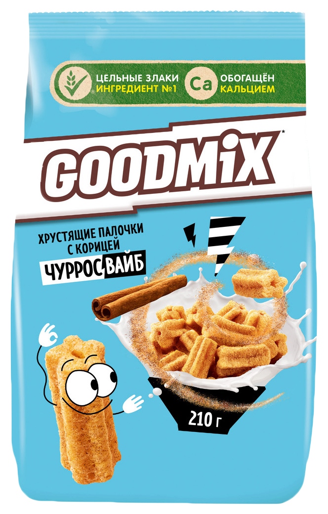 Завтрак ГУД МИКС Чурросвайб Хрустящие палочки с корицей 210г