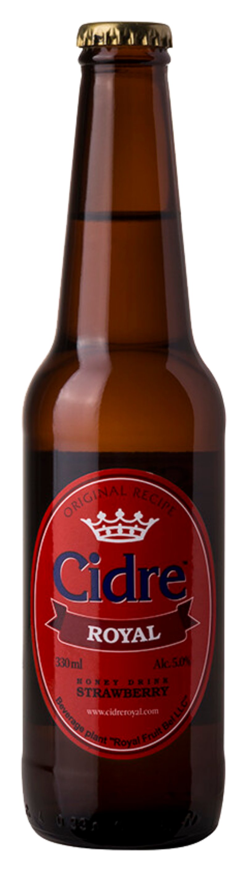 Напиток слабоалкогольный РОЯЛ ФРУТ Медовуха клубничная 5% ст/б 0.33л