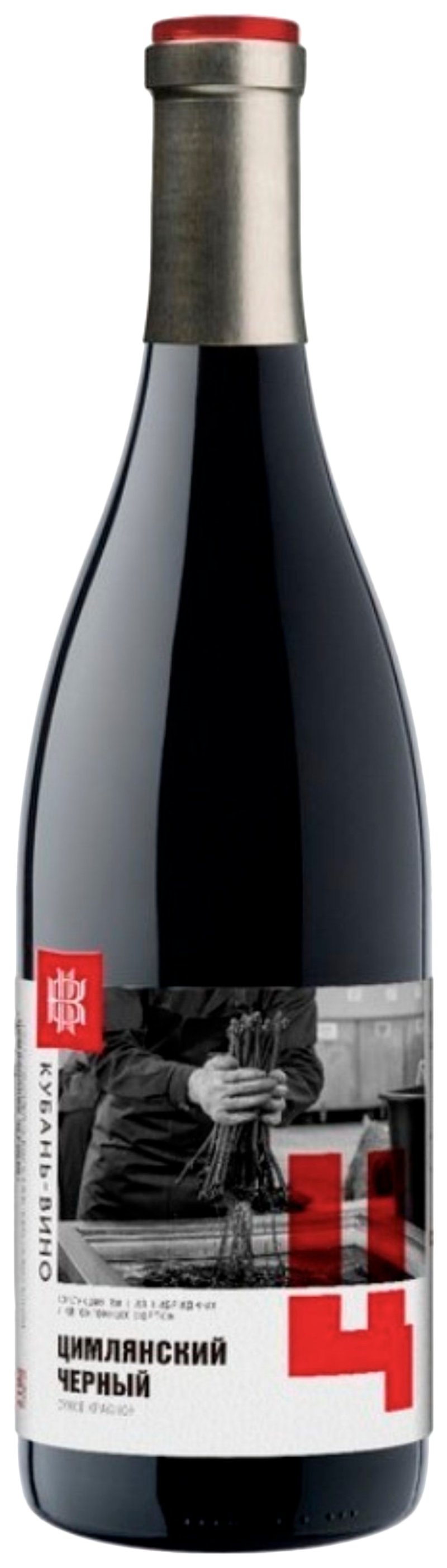 Вино ТАМАНСКИЙ ПОЛУОСТРОВ Цимлянский черный красное сух 12% ст/б 0.75л
