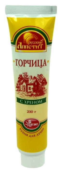 Горчица РУССКИЙ АППЕТИТ с хреном пэт 200г