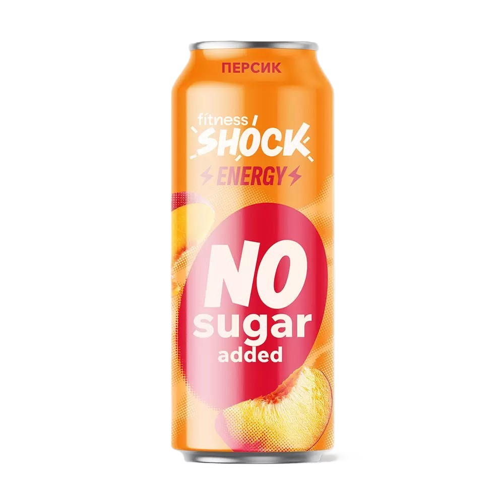 Напиток ФИТНЕС ШОК со вкусом персика ж/б 450мл