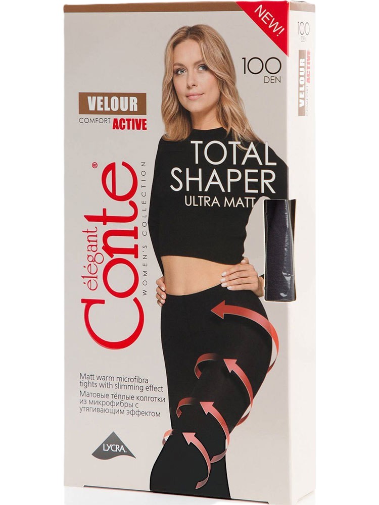 Колготки КОНТЕ Велюр Актив 100ден неро 5