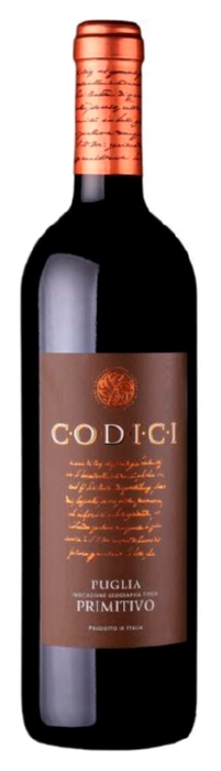 Вино КОДИЧИ Примитиво Апулия красное п/сух 14% ст/б 0.75л
