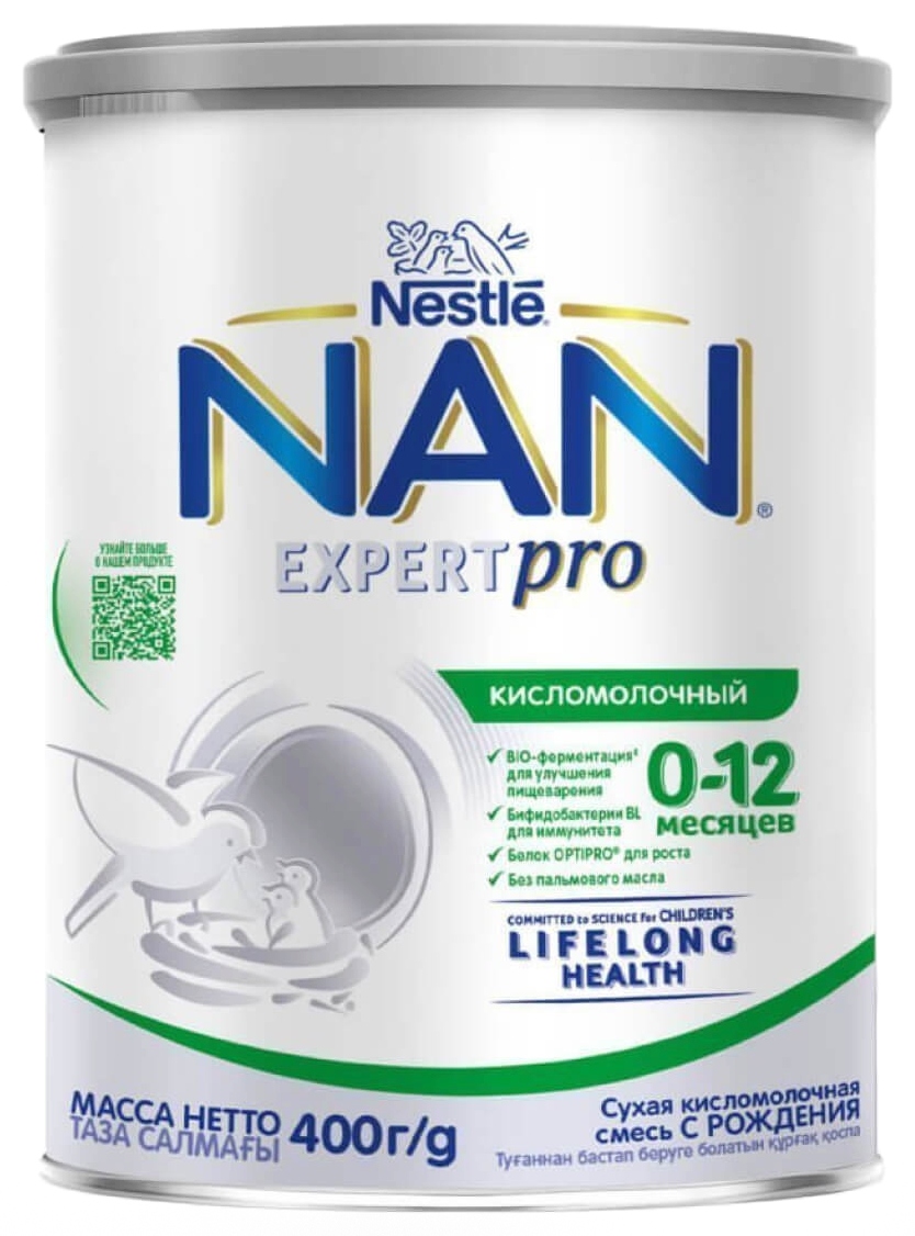Напиток детский НАН Эксперт кисломолочный с 0 до 12мес ж/б 400г