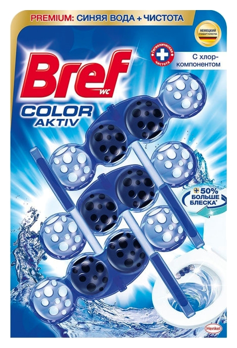Туалетный блок БРЕФ Колор актив хлор-компонент 1шт