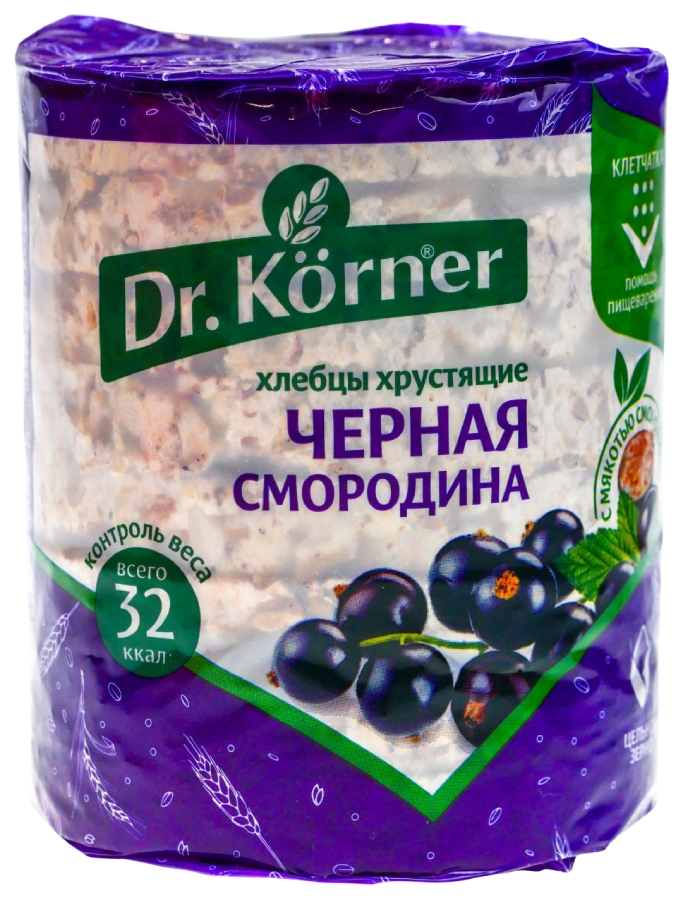 Хлебцы ДР.КЕРНЕР Злаковый коктейль с черной смородиной 80г