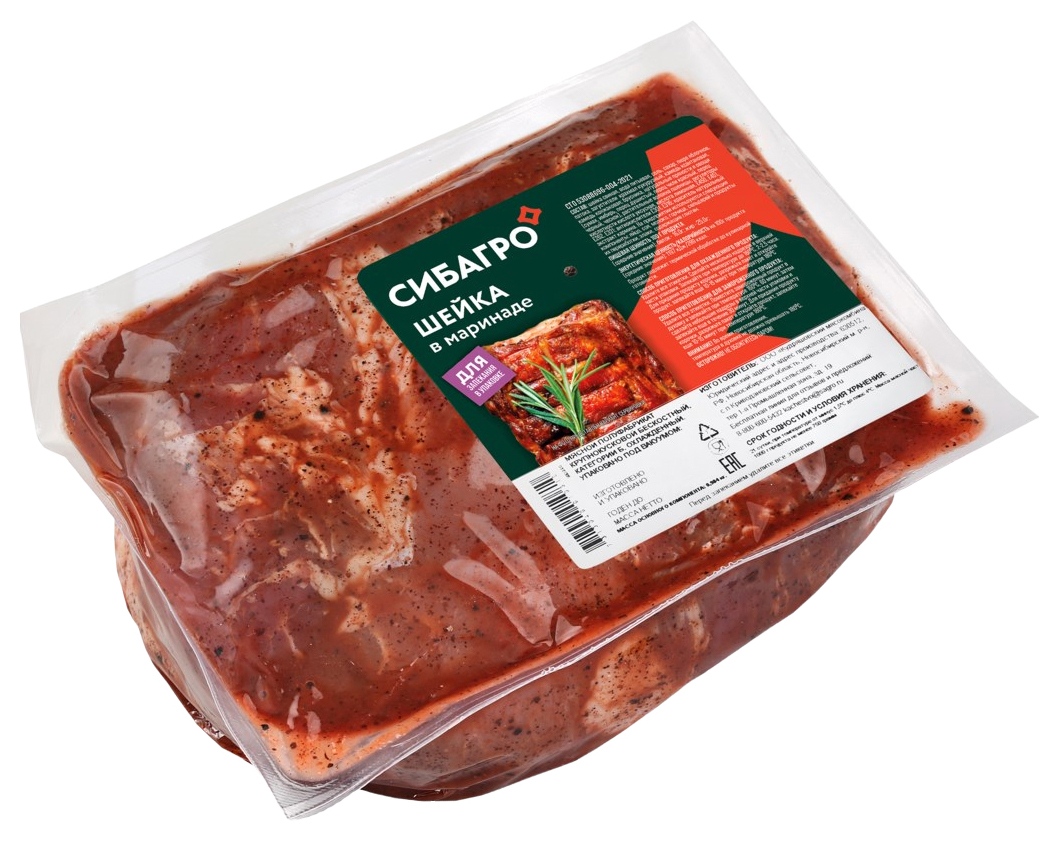 Свинина СИБАГРО шейка в маринаде охл в/у 1кг