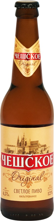 Пиво АЛЬПИНА Чешское оригинальное светлое пастер 4.5% ст/б 0.45л