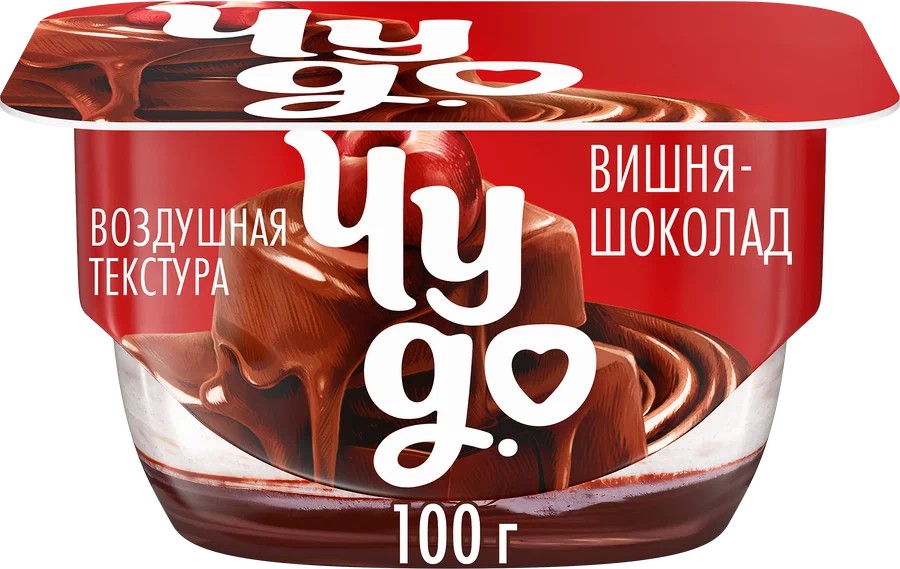 Десерт творожный ЧУДО вишня шоколад бзмж 4.4% 100г