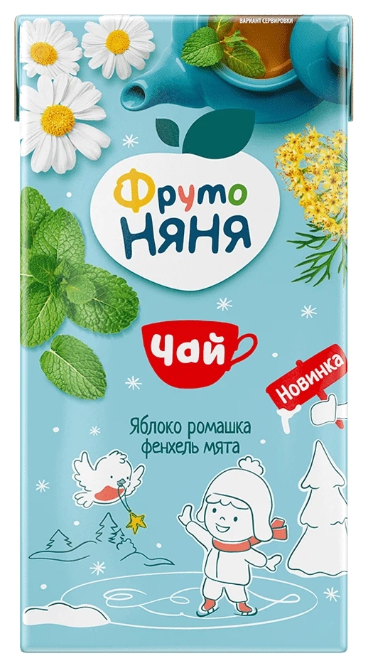 Чай ФРУТОНЯНЯ фруктово-травяной яблоко ромашка фенхель мята 0.5л