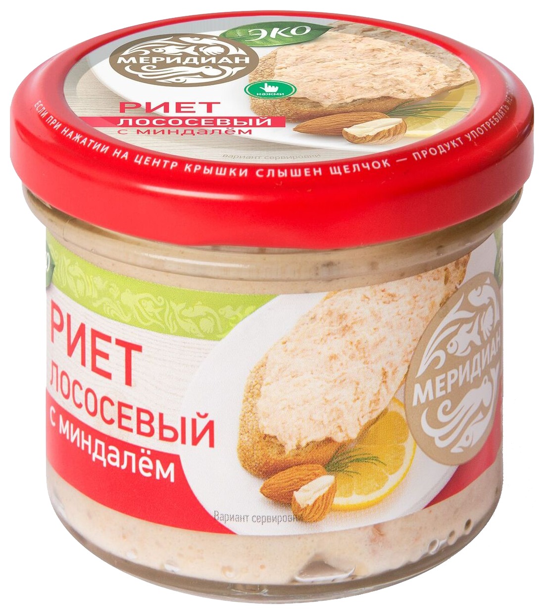 Риет МЕРИДИАН из лосося с миндалем 100г