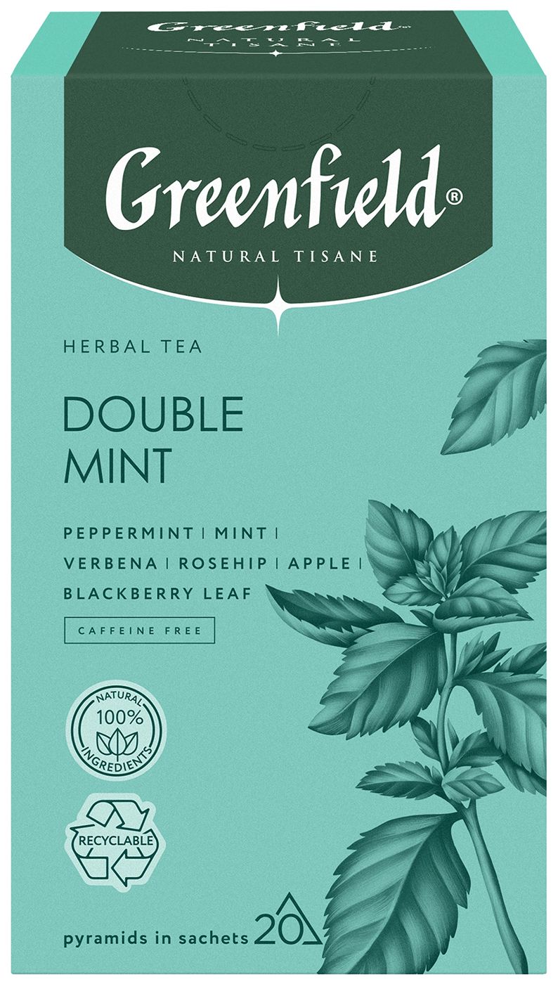 Чайный напиток ГРИНФИЛД Дабл Минт 20пак