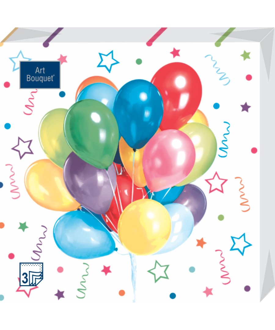 Салфетки АРТ БУКЕТ Веселый праздник 33*33см 3сл 20шт