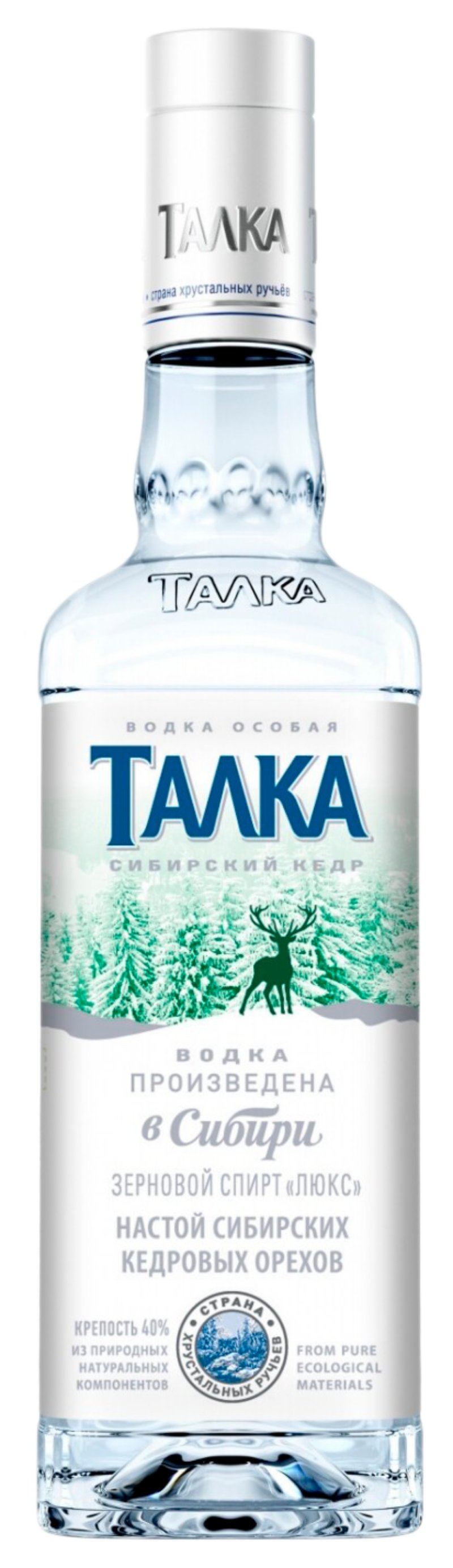 Водка ТАЛКА Сибирский кедр 40% ст/б 0.25л