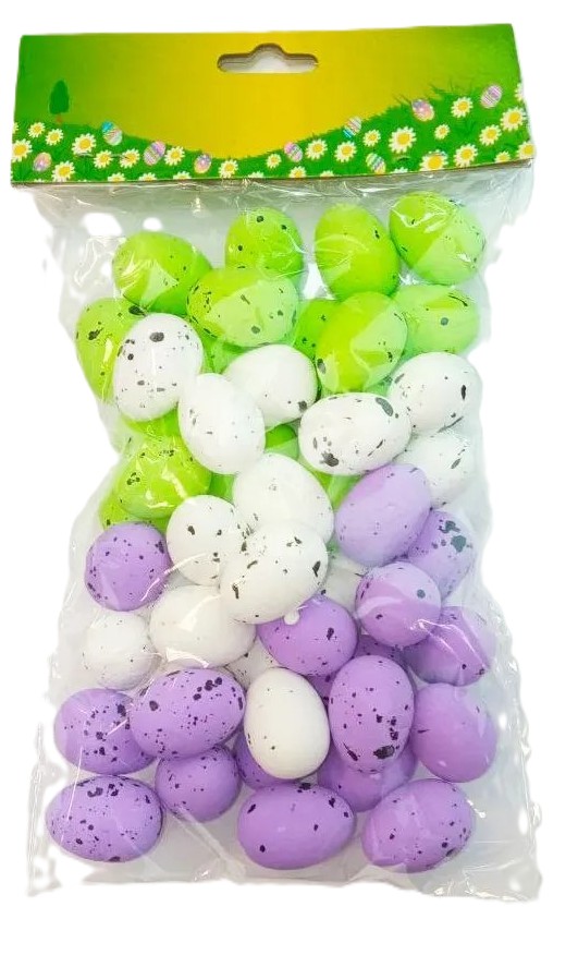 Декор пасхальный СФЕРА Яйца 2.5 см в крапинку 50шт арт.3-0747-5