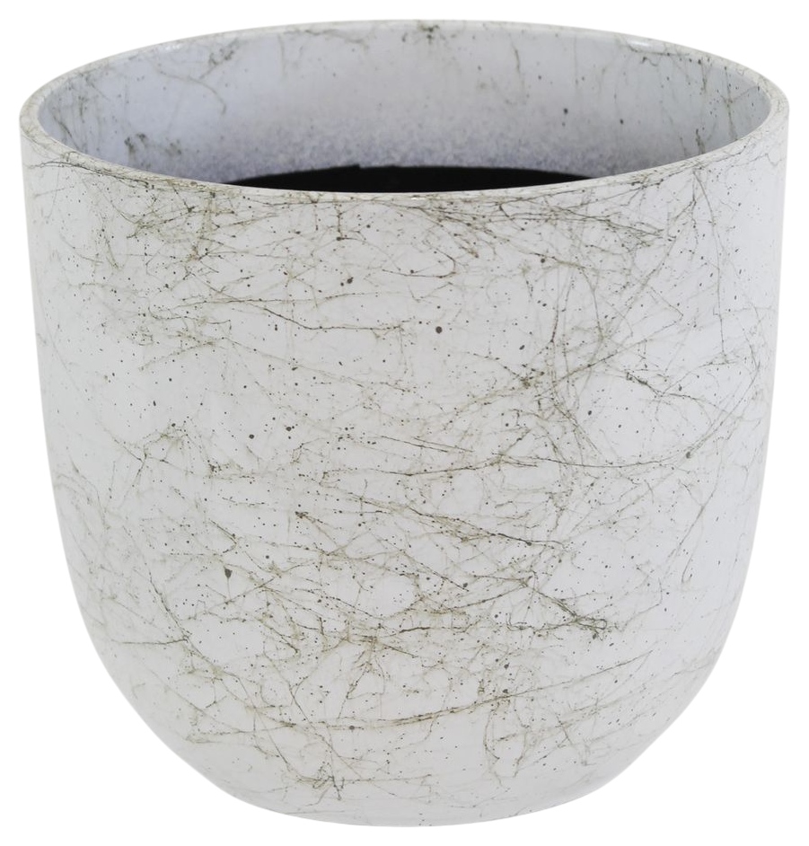 Кашпо АТМИКС Мрамор 16*16*14.3см белое 2.3л арт.202500389