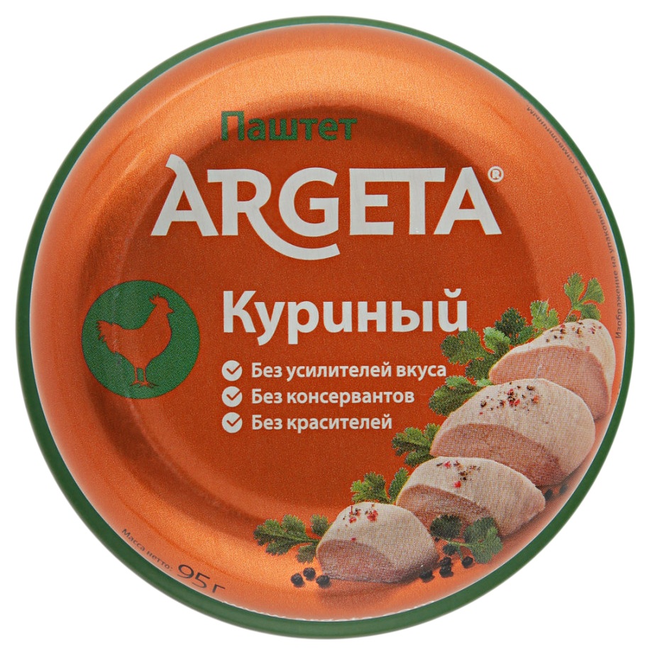 Паштет АРГЕТА куриный ж/б 95г