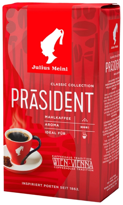 Кофе ЮЛИУС МАЙНЛ Президент молотый 220г