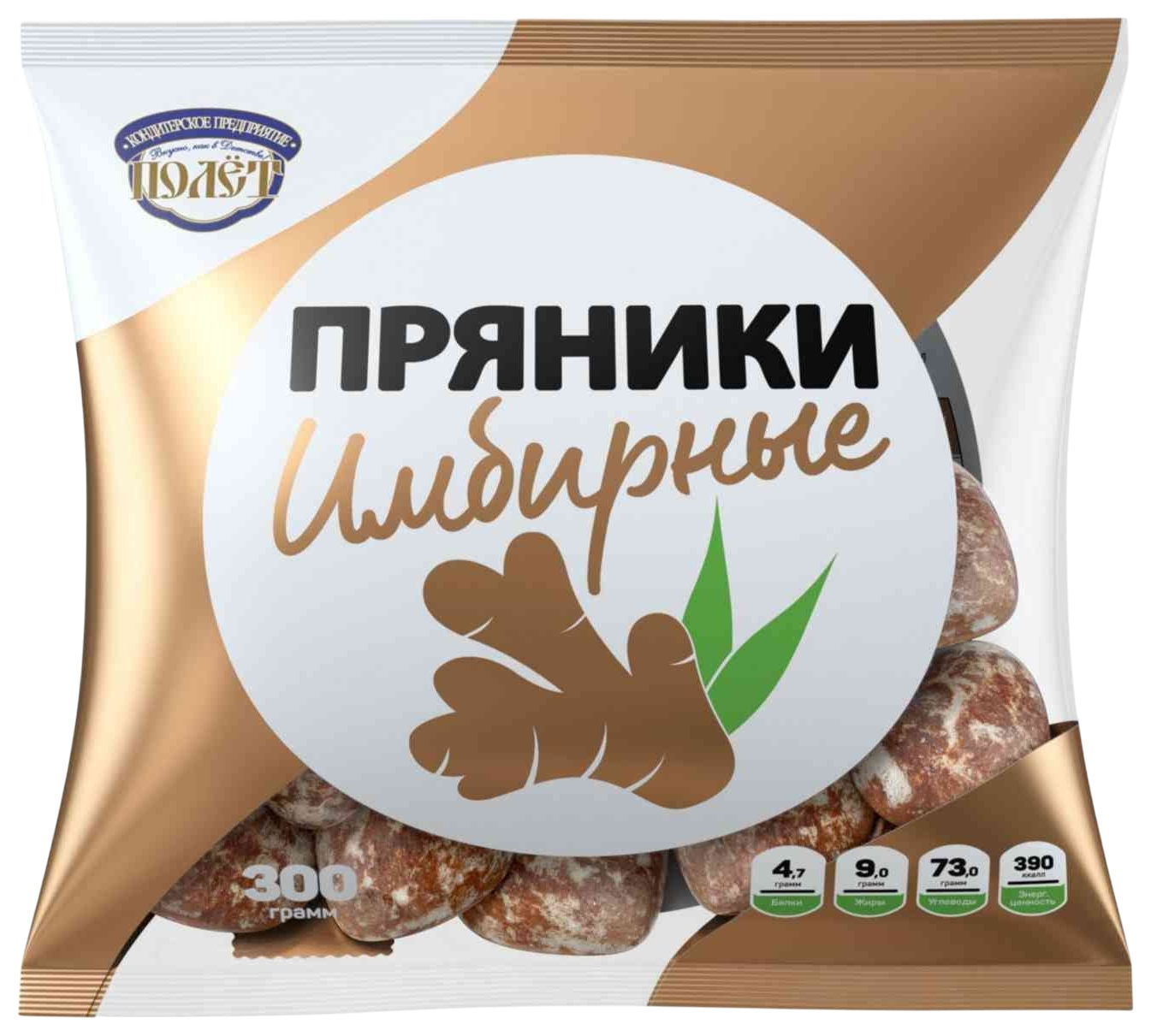 Пряники ПОЛЕТ Имбирные 300г