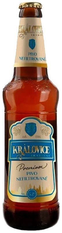 Пиво КРАЛОВИЦЕ Традични Премиум светлое нефильтрованное пастер 5.4% ст/б 0.5л
