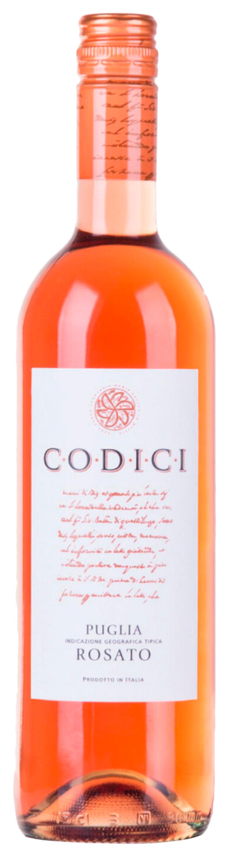 Вино КОДИЧИ Розато Апулия розовое п/сух 12% ст/б 0.75л