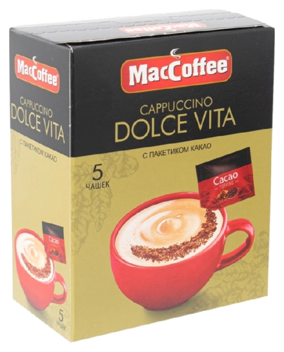 Напиток кофейный МАК КОФЕ Капучино Дольче Вита 3в1 5пак*24г