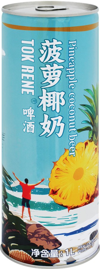 Пивной напиток ТОК РЕНЕ Ананас-кокос 4.3% ж/б 1л