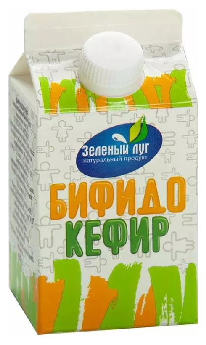 Бифидокефир ЗЕЛЕНЫЙ ЛУГ бзмж 2.5% тетрарекс 450г