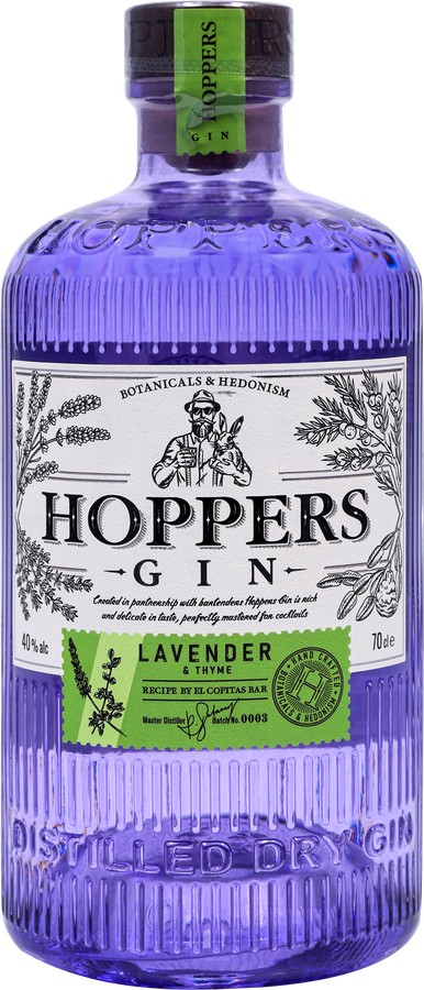 Джин ХОППЕРС Лаванда и Чабрец 40% ст/б 0.7л