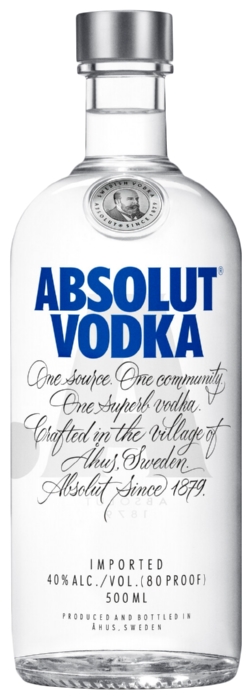 Водка АБСОЛЮТ 40% 0.5л