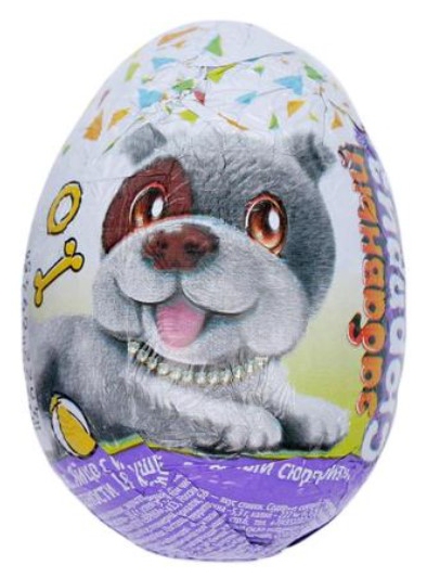 Яйцо шоколадное СЛАДКАЯ СКАЗКА Щенки и котята 20г