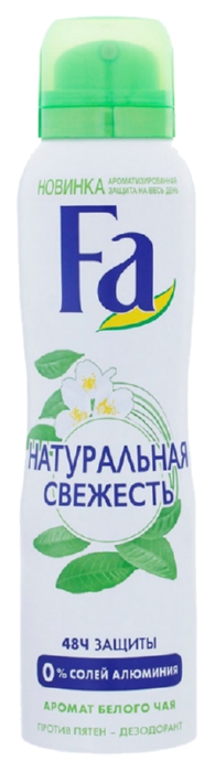 Дезодорант ФА Природная свежесть белый чай женский спрей 150мл