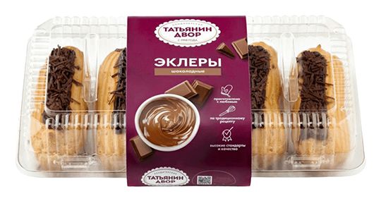 Пирожное ТАТЬЯНИН ДВОР Эклер шоколадный 225г